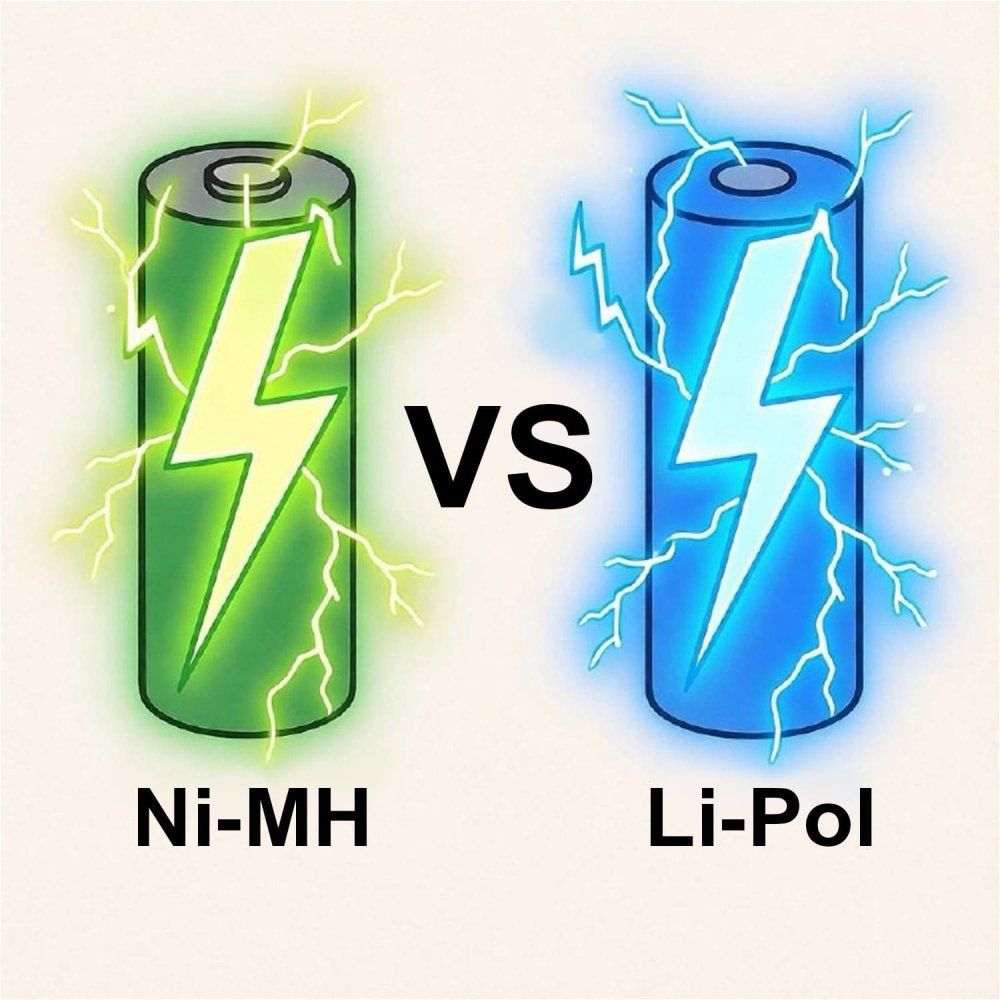 Сравнительный анализ Ni-MH и Li‑Pol аккумуляторов для электрошокеров: долговечность против производительности
